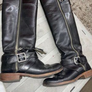 Jolene Coach Ring Zipper Boots Size 8.5